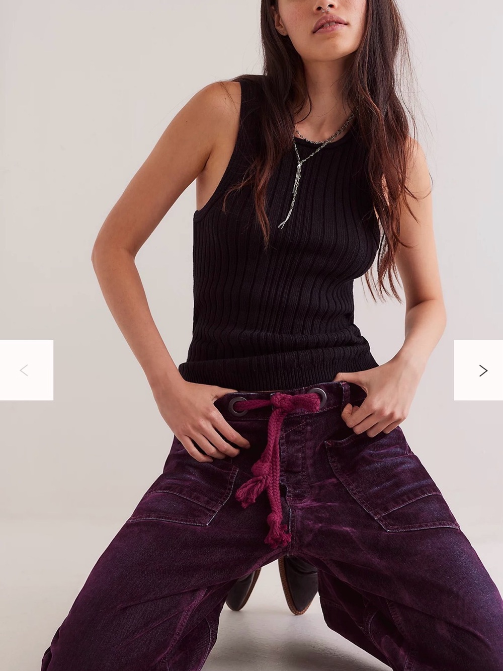 Free People We The Free Moxie Flocked Barrel Jeans Wine Tasting Sz 27 $228